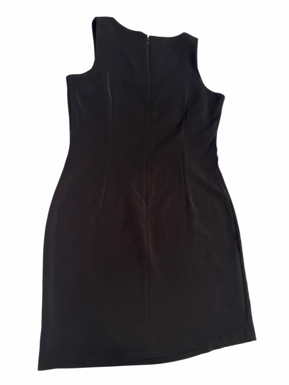 CDC Black Midi Sheath Dress with Square Neckline - Picture 2 of 4